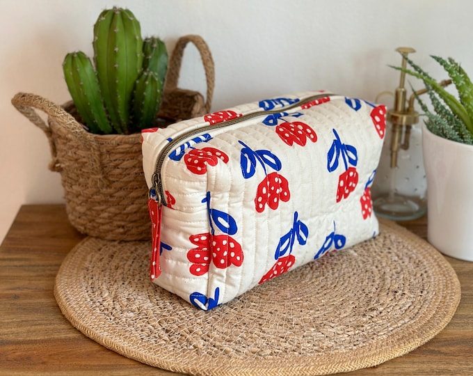 Tulip polka dot toiletry bag