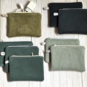 Small corduroy pouches