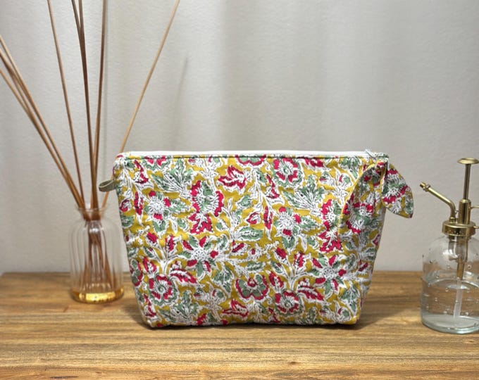 Indian Flowers Toiletry Bag