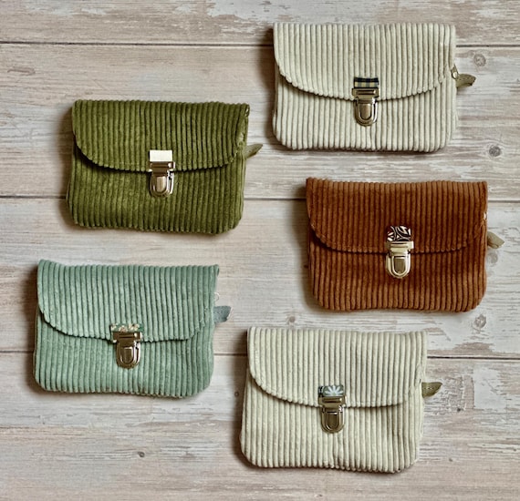 Corduroy coin purse
