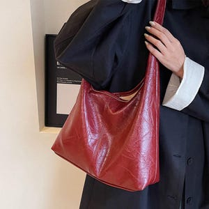 Leather Tote Bag for Women | Suede Hobo Shoulder Bag | Tote Bag Leather Handbag | Casual Vintage Laptop Bag | Gift for Her