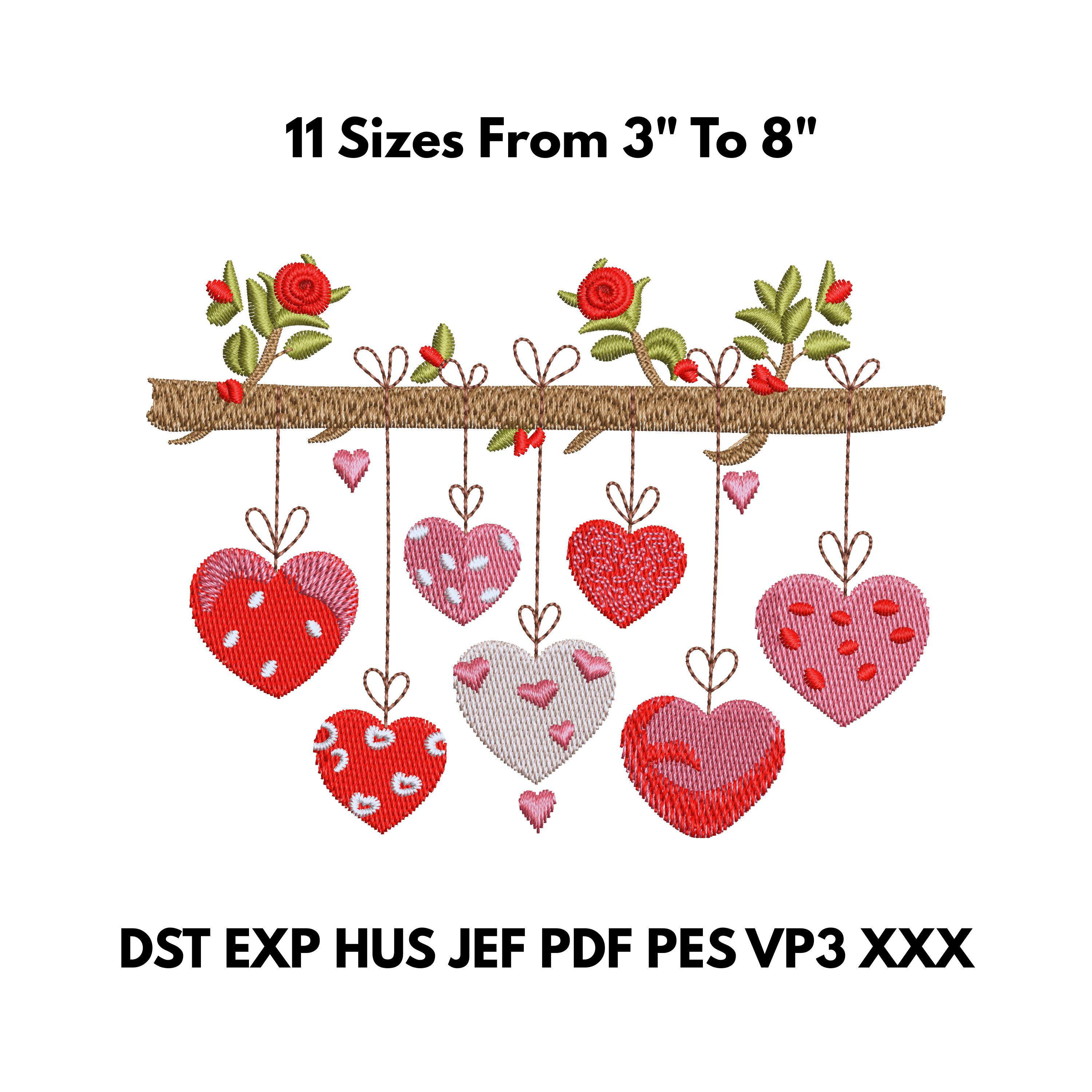 22 Griffonnettes (doodles) Saint Valentin Motifs Broderie - Version Numérique à Télécharger - Neuf