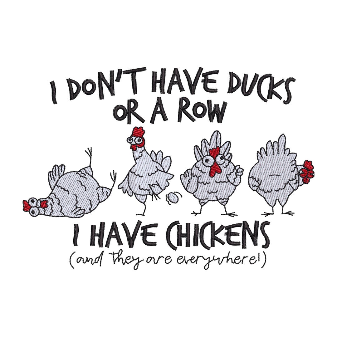 Funny Chicken Quote Embroidery Design, Farmhouse Kitchen Towel and ...
