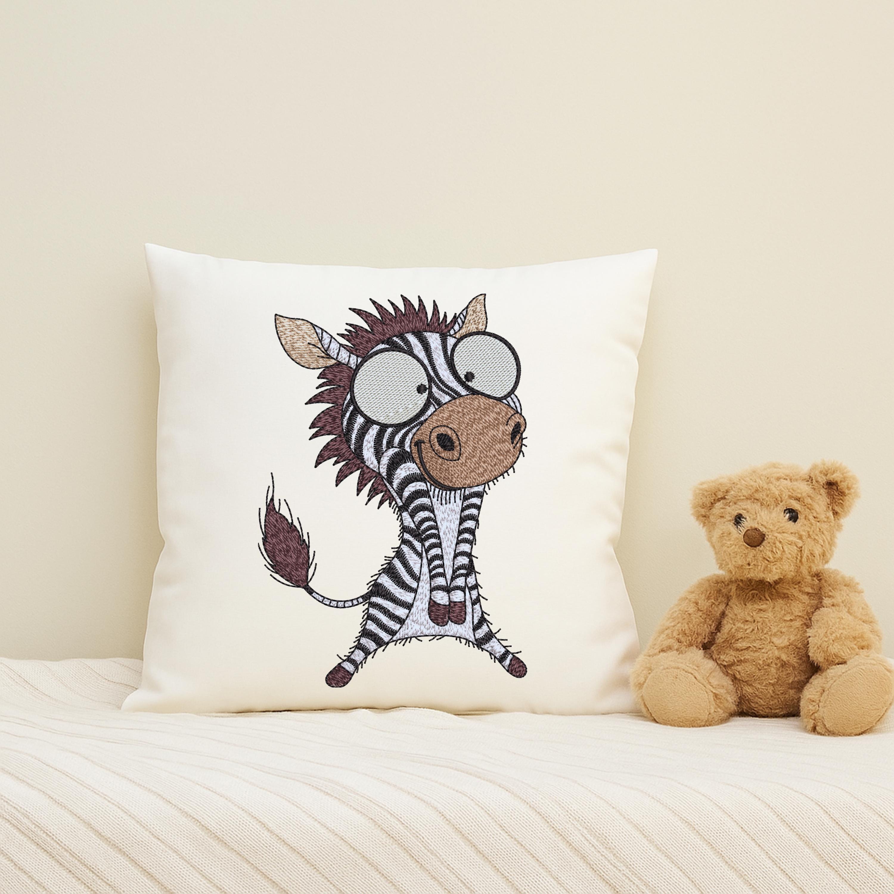 Zebra Machine Embroidery Design – Cartoon Animal File in 11 Sizes ...