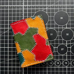 Portemonnaie aus Patchwork-Leder