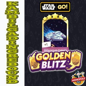 MILLENNIUM FALCON - Monopoly_Go! Naklejka 5-gwiazdkowa - Wydarzenie Golden Blitz 1 lipca