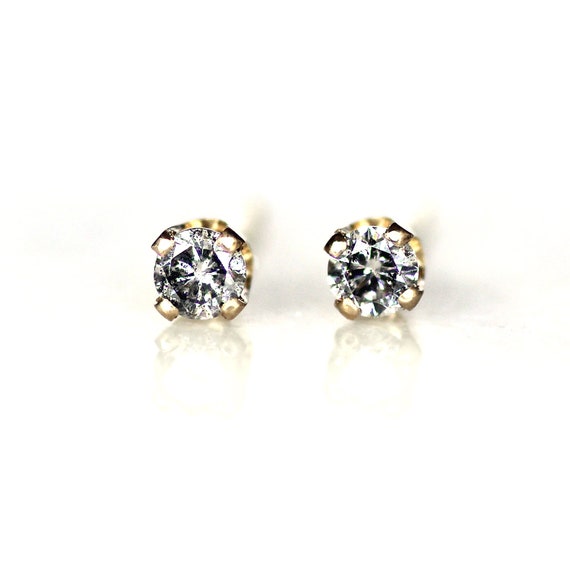 Etsy diamond stud sale earrings