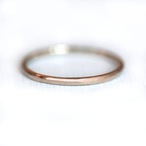 1.5mm Solid Rose Gold Ring: Simple Skinny Wedding Band