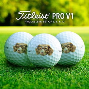 Custom Photo Golf Balls | Upload Your Own Photo | Titleist Golf | Funny Christmas Present | Pet Photo Birthday Gift | Customized Golf Balls