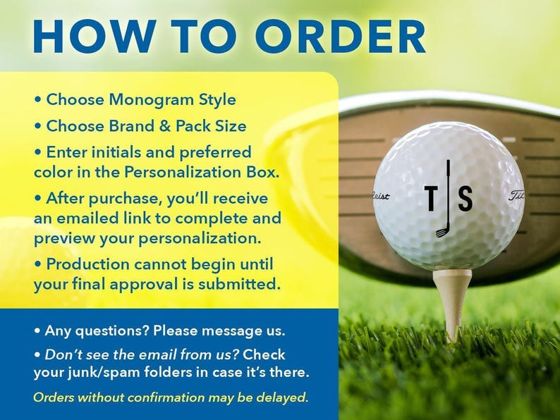 Custom Monogram Golf Balls | Choose From Titleist, Callaway, Pinnacle ...