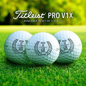 Monogram Golf Balls | Custom Titleist Golf Balls | Golf Christmas Gift | Corporate Event Favor | Father’s Day Golf Gift | Retirement Gift