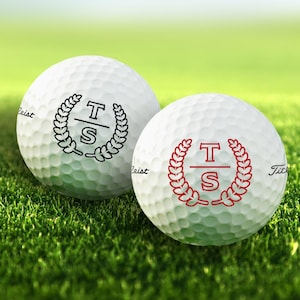 Personalized Monogram Golf Balls | Titleist, Callaway, Pinnacle | Laurel Golf Gift for Father’s Day, Retirement, Christmas | Retiree Gift