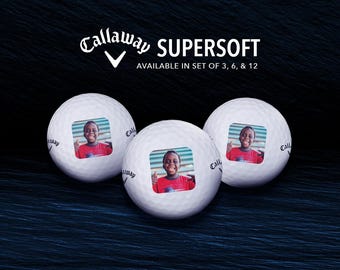 Custom Photo Golf Balls | Personalized Golf Gift for Dad or Grandpa | Funny Golf Balls for Birthday, Retirement, or Christmas | Callaway SS