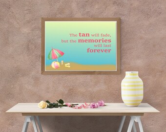 Strand Quote Afdrukbare Muur Art Sign - Summer Home Decor - Meerdere maten