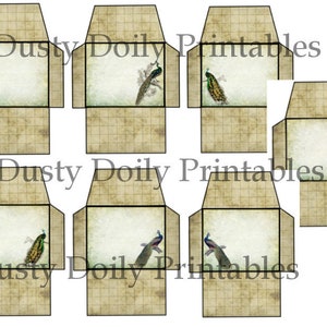 Peacock Printable Vintage Junk Journal Kit Digitaal downloaden 46 stuks afbeelding 4