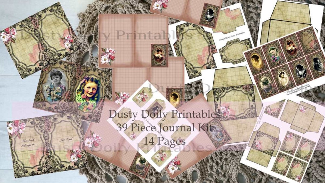 Pink Grunge Journal Printable Digital Download Kit - Vintage - Etsy