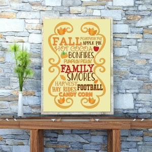 Fall Fun Printable Sign - Thanksgiving Art Print for Autumn Digital Download
