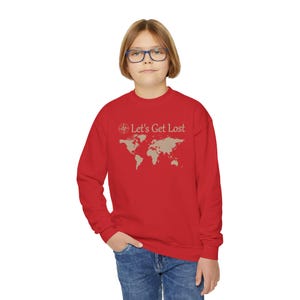Sudadera Let’s Get Lost, sudadera Map Adventure, suéter para amantes de los viajes, regalo Wanderlust, suéter para senderismo y acampada, ropa para exteriores
