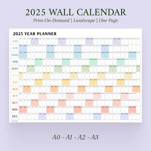 Agenda Mural Collins Colplan 2023 Format A1 - Planificateur Laminé Avec Vacances Internationales
