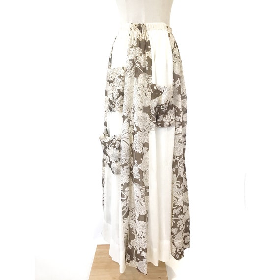 Chessa Davis I.Magnin Vintage Brown Cream Maxi Sk… - image 5