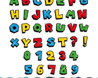 Alphabet SVG PNG Bundle, Layered Font SVG, Alphabet Letters Numbers Set, Letters Png Font Png Transparent - Clipart for Cricut / Silhouette