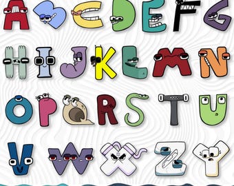 Font SVG PNG EPS Bundle, Layered Alphabet Lore, Alphabet Letters Set, Font Png Transparent, Letters Svg - Clipart for Cricut / Silhouette