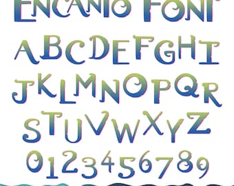Encanto Font SVG PNG, Birthday Alphabet Svg, Alphabet Letters Numbers Set, Letters Svg, Font Png Transparent - for Cricut / Silhouette