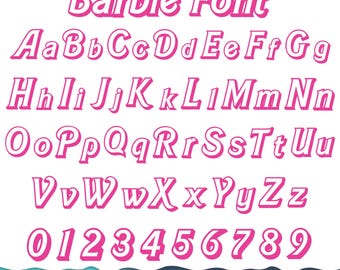 Pink Font SVG PNG, Pink Birthday Alphabet Svg, Pink Alphabet Letters Numbers Set, Letters Svg, Font Png Transparent, for Cricut / Silhouette