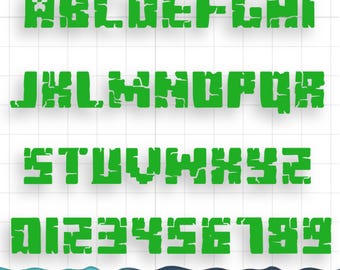 Font SVG & PNG Bundle, Layered Alphabet Svg, Alphabet Letters Numbers Set, Font Png Transparent - Clipart for Cricut / Silhouette