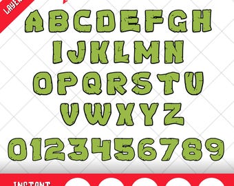 Font SVG PNG Bundle, Birthday Alphabet Letters Numbers Set, Birthday Font Png Transparent, Letters Svg - Clipart for Cricut / Silhouette