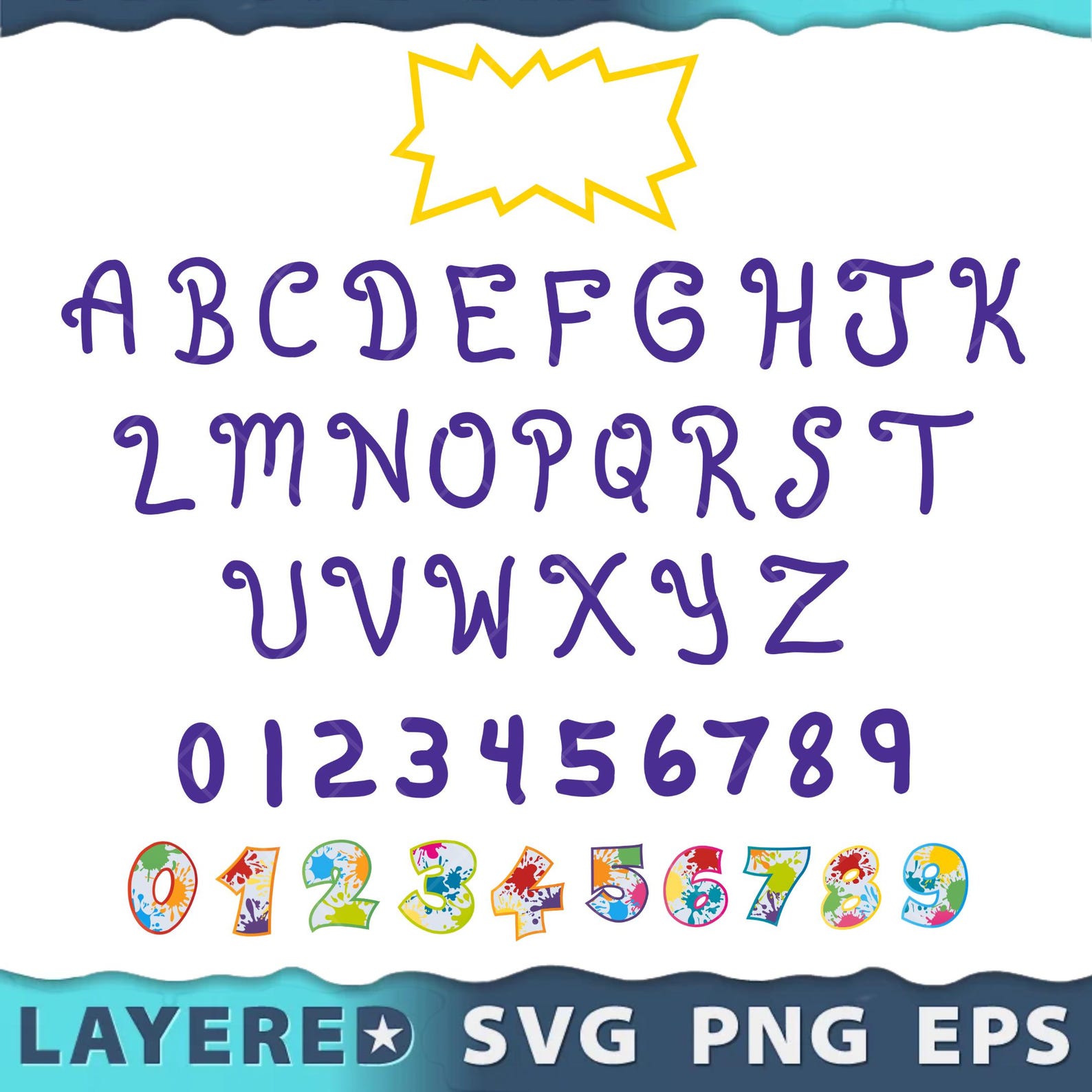 Font SVG PNG Bundle, Birthday Font, Anime Alphabet Letters Numbers Set ...