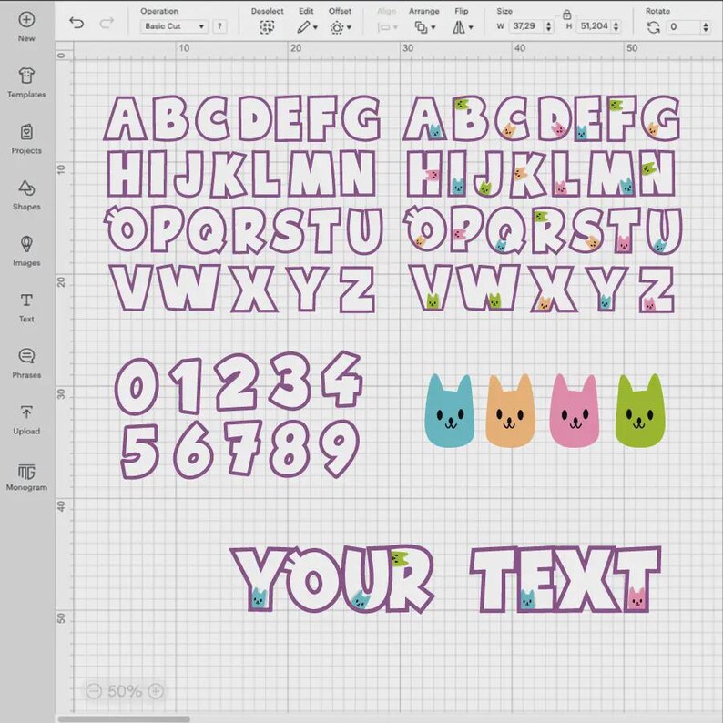 Fill Letters Svg Font SVG PNG Bundle, Layered Alphabet, Alphabet Letters Numbers Set ...
