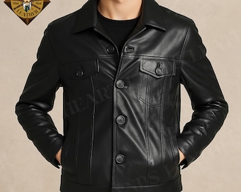 Chaqueta de cuero para hombre: estilo rockabilly motero de los años 50