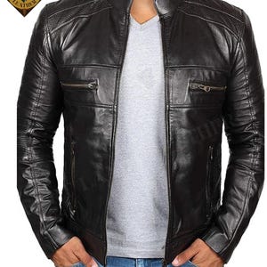 inspired from XMen real Leather Jacket Men Black uk Hugh Jackman Jacket Superhero Male custom made mens biker leather jacket