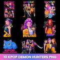 Kpop Huntrix Png bundle, Demon Hunters Png, Saja Girls Png, Derpy Tiger, Huntrix Merch, Anime Lover Gift,Saja Boys Kpop Fan Art, Sublimation