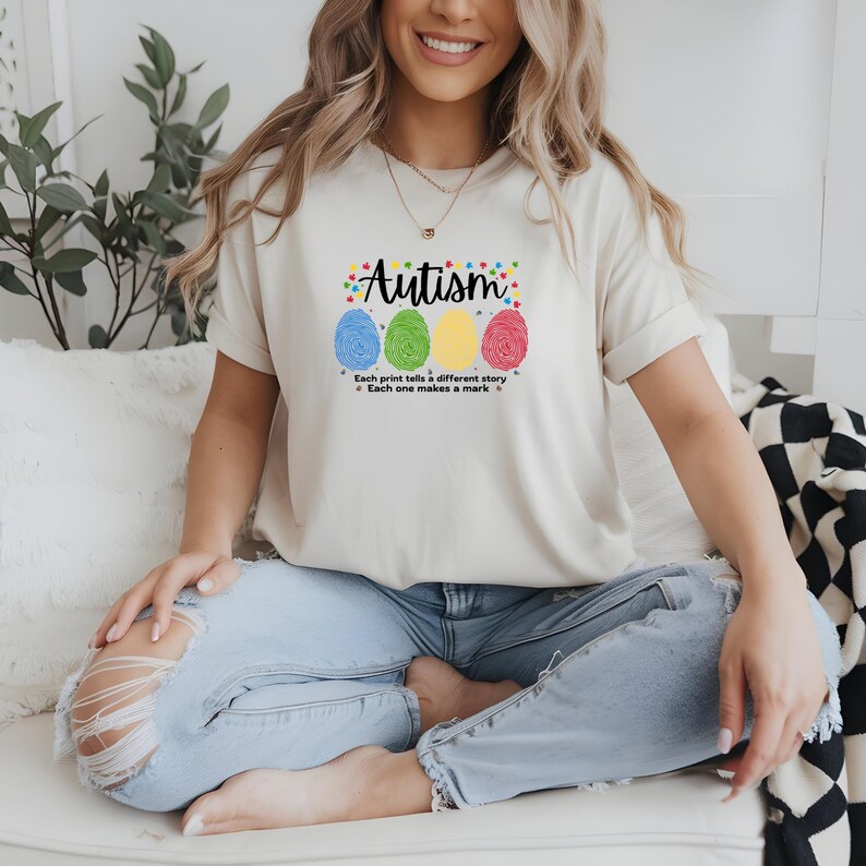 Autismmedvetenhet Svg, Varje tryck berättar en annan historia Svg, Var och en gör ett märke, Neurodiversitet Svg, Autism Acceptans, Omedelbar nedladdning bild 3