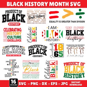 Black History Month SVG Bundle, Black History Png Svg, African American Culture Design, Black Excellence Svg, Digital Download, Cricut