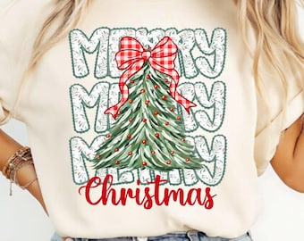 Coquette blommig god jul png-paket, preppy julrosett png, rutig röd pläd png, Coquette rosett png, omedelbar nedladdning