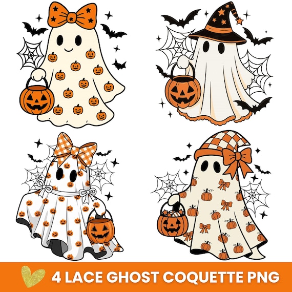Lace Ghost Coquette Png, Ghost Halloween Png, Girly Ghost Lacy Ghost Png, Halloween Shirt Png, Spooky Season Png, Sublimation Design