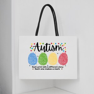 Autismmedvetenhet Svg, Varje tryck berättar en annan historia Svg, Var och en gör ett märke, Neurodiversitet Svg, Autism Acceptans, Omedelbar nedladdning bild 4