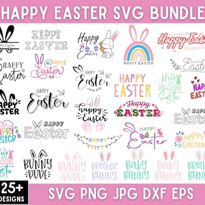 Happy Easter Svg Bundle, Easter Svg, Easter Png, Easter Hunting Squad Svg, Easter Shirt Svg, Easter For Kids, Rabbit Svg, Instant Download