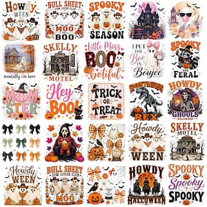 Halloween PNG Mega Bundle 2026, Spöksäsong PNG, Vintage Halloween, Söt spökskjortadesign, Kokett häxkittel, Retro höstsublimering