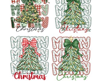 Coquette blommig god jul png-paket, preppy julrosett png, rutig röd pläd png, Coquette rosett png, omedelbar nedladdning
