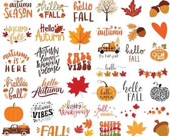 Ensemble Svg automne, Svg automne, automne, Svg pour Thanksgiving, dessins Svg automne, Svg automne, saison confortable Svg, téléchargement numérique