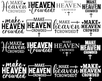 Paquete SVG PNG "Haz que el cielo se llene", elegante cita cristiana bohemia, fe PNG, diseño de camiseta de manga motivacional positiva, descarga digital