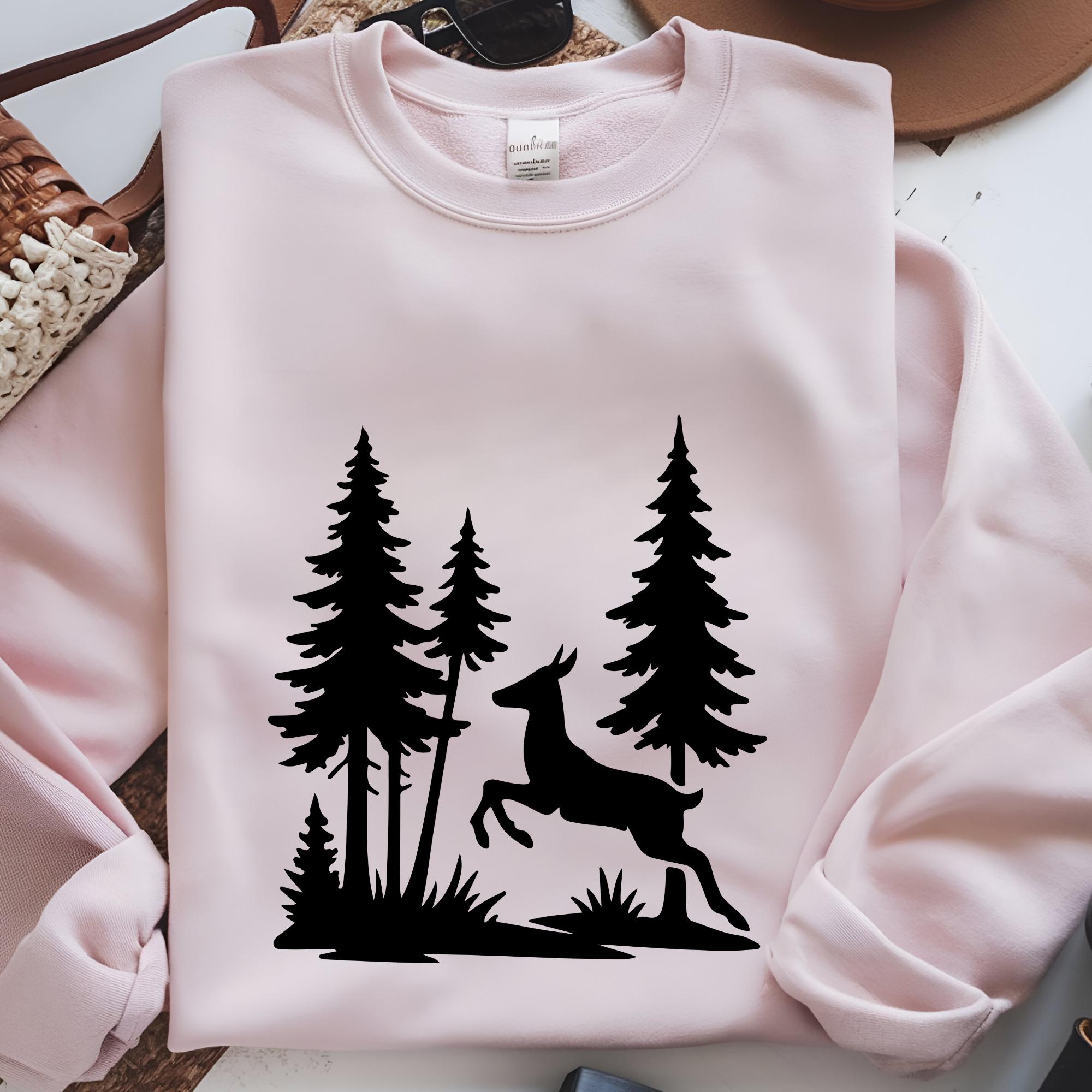 Deer in the Forest Svg, Deer Svg Bundle, Deer Head Vector Svg Png ...