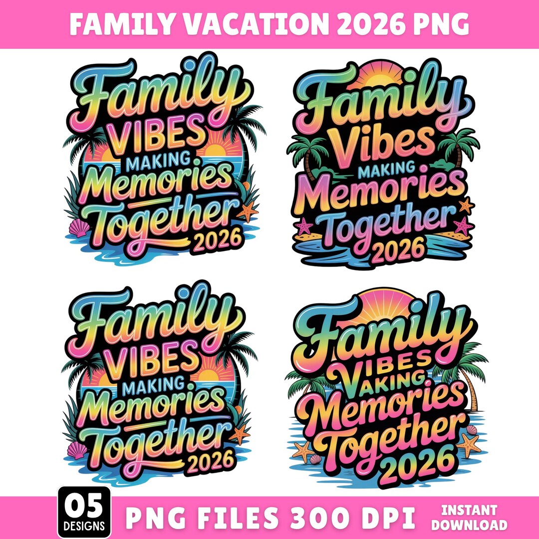 Family Vacation 2026 PNG Bundle,family Cruise 2026,beach Family Vibes ...
