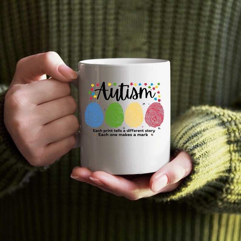 Autismmedvetenhet Svg, Varje tryck berättar en annan historia Svg, Var och en gör ett märke, Neurodiversitet Svg, Autism Acceptans, Omedelbar nedladdning bild 5