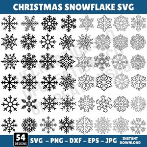 26 Schneeflocke-Svg-Bundle, einfache Schneeflocke umreißt Bundle-Svg, Schneeflocken für digitalen Download, Winter-Svg, Silhouette, sofortiger Download