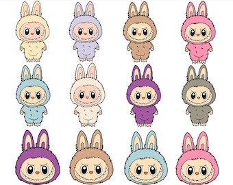 15 Labubu Designs Svg, Labubu Png, Labubuu Sublimation, T Shirt Design, Monster Characters, Svg Cut Files, Instant Download